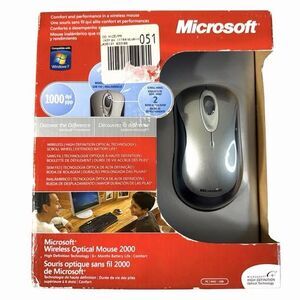Microsoft Wireless Optical Mouse 2000 HD Tech 1000dpi Scroll Wheel 1067 1053 NEW